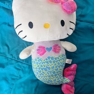Hello Kitty Plush with Pink and Blue Mermaid Design